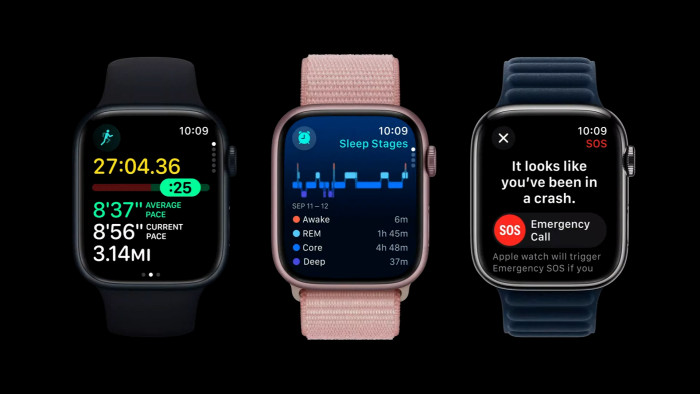 Die Apple Watch 9 (Bild: Apple/Screenshot: Golem.de)